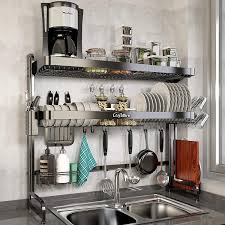 We did not find results for: Amazon Com Over Sink Dish Drying Rack Loyalfire 2 Tier Full Stainless Steel Large Storage Adjustable Kitchen Dish Rack 24 41 37 6 Expandable Dish Drainer Shelf Rack With Utensil Holder Cup Hanging Set
