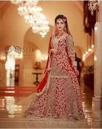 It adds an extra aura of attention and the color is absolutely gorgeous. Bridal Lahnga Hot Red Color M B 83 Red Bridal Dress Bridal Dresses Pakistan Asian Bridal Dresses