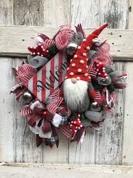 Gnome Wreath Christmas Gnome Wreath Holiday Gnome Wreath Christmas Decorations Vintage Christmas Decorations Holiday Wreaths