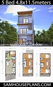 Desain Rumah Type 45 11 Narrow House Designs Narrow House Plans Architectural House Plans