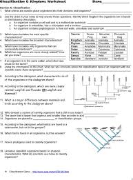 classification kingdoms worksheet pdf free download