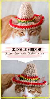 Crochet Cat Sombrero Easy Pattern Crochet Cat Toys Crochet Cat Crochet Cat Hat