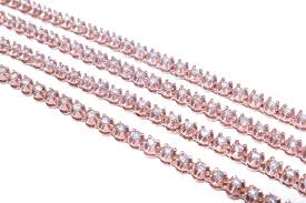 2) wrap the paper around your finger. 10k Rose Gold Fully White Diamond 7 00ct Tennis Chain George The Creator