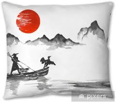 Japonese traditionnal painting calligraphy draw abstract wave painting flowers oriental birds traditional japanese and chinese japan black and white japanese bonsai architecture coloring page japanese night. Japan Traditional Japanese Painting Sumi E Art Japan Traditional Japanese Painting Sumi E Art Man With Boat Throw Pillow Pixers We Live To Change