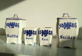 vintage white ceramic kitchen canister