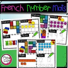 French Number Mats French Teaching Resources Snap Cubes French Lessons