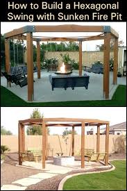 Shop costco.com for a large selection of gazebos, including hard top gazebos, wooden gazebos, screened gazebos, sun shelters, screen rooms, and much more! How To Build A Hexagonal Swing With Sunken Fire Pit Diy Projects For Everyone Backyard Fire Sunken Fire Pits Outdoor Fire Pit Area