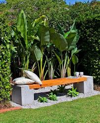15 Creativas Ideas Para Tu Jardin Con Bloques De Cemento Bancas Para Jardin Bancos De Jardin Jardines