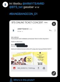Bts Armyteam Slow On Twitter 1 Ticketing Sabtu Minggu 18 19 4 Pukul 07 00 09 30 Kalian Boleh Share Ticket Kalian Ke Tweet Yg Tersedia Di Armyteamiid Seakan Akan Kalian Sedang Menyerahkan Bukti