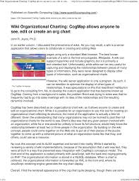 Pdf Wiki Organizational Charting Cogmap Allows Anyone To