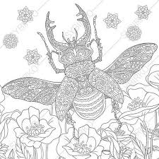 There's also a nice grouping of holiday coloring pages here. Coloring Pages For Adults Digital Coloring Page Stag Beetle Etsy Coloring Pages Insect Coloring Pages Coloring Books