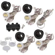 Indoor Outdoor Led Recessed Black Stair Light Kit 4 Led Lights Schillings