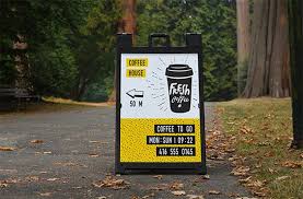 A Frame Outdoor Signboard Design Aframe Signboard Sign Outdoor Coffee Coffeetogo Poster Banner Clevery D Sign Mockup Sign Board Design Poster Display