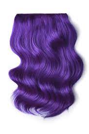 Shop the premium quality natural hair extensions, blend naturally with your own hair and can be washed, blow dried, and styled with hot tools. Double Wefted Full Head Remy Clip In Human Hair Extensions Purple