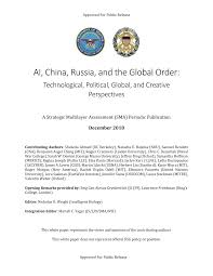 AI, China, Russia, and the Global Order: