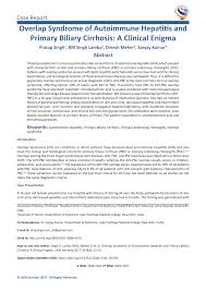 Pdf Overlap Syndrome Of Autoimmune Hepatitis And Primary Biliary Cirrhosis A Clinical Enigma
