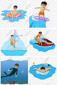 Kegiatan olahraga air ini bisa dilakukan siapa saja. Summer Leisure Water Sports Character Illustration Png Image Picture Free Download 610871465 Lovepik Com