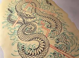 Snake And Water Prep Drawing Chris O Donnell Tattoo