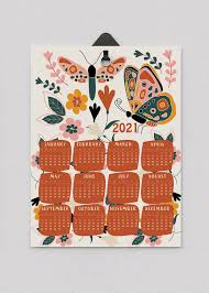 2021 Poster Calendar Butterfly And Moth Medium Wall Calendar Etsy In 2020 Wall Calendar Media Wall Art Calendar