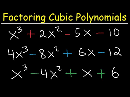 F (x) = ax3 + bx2 + cx1 + d. Factoring Cubic Polynomials Algebra 2 Precalculus Youtube