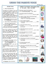 Using The Passive Voice Worksheet Free Esl Printable Worksheets Made By Teachers Active And Passive Voice English Teaching Materials English Lessons