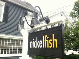 Featured Customer Angle Shades Cast Bright Spot On New Signage For Nickelfish Business Signs Outdoor Sign Lighting Exterior Signage
