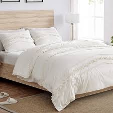 1 piece duvet cover 90″x90″(228x228cm), 2 piece pillowcase 19″x29″(50x75cm). Amazon Com Bohemian Boho Chic Ivory Macrame Tufted Tassel 3 Pc Full Queen Size Bed Bedding Set Duvet Comforter Cover Sham Solid Cream Textured Minimalist Off White Cotton Fringe Farmhouse Indie Neutral