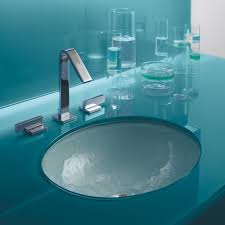 glass undermount bathroom sink