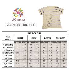 Lilchamps Graphic Half Sleeve T Shirt For Boys Rhino