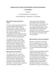 Menurut pangrazi, pendidikan jasmani adalah bagian dari pendidikan secara umum yang memberi sumbangan terhadap pemberian. Pdf Pemanfaatan Teknologi Informasi Di Bidang Pendidikan E Learning