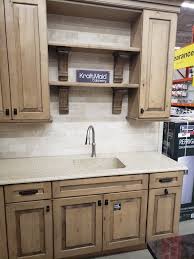 Kraftmaid Cabinets From Home Depot Rustic Maple Wood W Distressed Husk Stain In 2020 Unfinished Kitchen Cabinets Stained Kitchen Cabinets Hickory Kitchen Cabinets