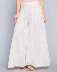 Cotton Plain Chikankari Embroidery Palazzo Clothes For Women Fashion Indian Designer Wear