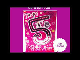 5th Birthday Birthday Wishes For My Son Turning 5 Happy 5th Birthday Card For A Girl Age 5 Birthday Card For Girls Features Age 5 Card Measures 7 Happy 5th Birthday Birthday Cards Girl Birthday Cards