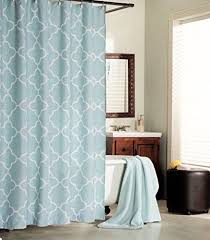 Max Studio Home 100 Percent Cotton Shower Curtain Moroccan Tile Quatrefoil Light Turquoise Aqua White Lattice 7 Vintage Shower Curtains Bathroom Style Curtains