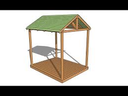 As you can see in the plans, you need to use 2×6 boards for the frame and 4×4 lumber for the posts. Garden Shelter Plans Youtube