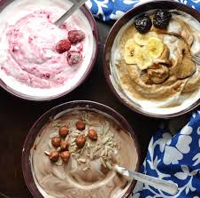 Fortunately, with a few toppings and additions, you can put a spin on plain greek yogurt to make it tastier and depending on how sweet you want your snack to be, add more or less of it. How To Make Flavoured Yogurt 3 Ways Mocha Raspberry Prune Everyday Healthy Recipes