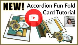 Accordion step card album today we will be making this really fun accordion step fold card /album here are the measurements. Accordion Fun Fold Card Tutorial To Celebrate Sunflowers
