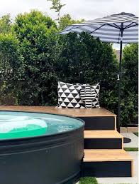 Put deck water can run off between planks. The Top 47 Best Above Ground Pool Deck Ideas Backyard Landscape Design