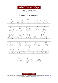 Printable Cursive Letter Tracing Chart Uppercase Lowercase