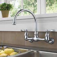 Peerless Faucets Double Handle Kitchen Faucet In 2021 Wall Mount Kitchen Faucet Wall Mounted Kitchen Faucet Kitchen Faucet Reviews