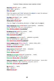 Turkish Tenses Modals And Linking Verbs In Turkish And