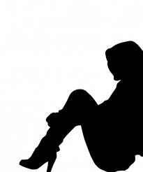 Image result for silhouette of man and woman sitting back to back