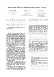 Pdf A Semantic Wiki To Share And Reuse Knowledge Into Extended Enterprise Vincent Hilaire Academia Edu