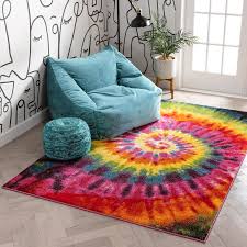 Good quality but borders are not cut properly and corners not finished. Tie Dye Retro Rainbow Trippy Multi Hippie Red Orange Yellow Green Modern Painting 3x5 3 3 X 5 Area Rug Easy Clean Stain Fade Resistant Shed Contemporary Geometric Art Thick Soft Plush
