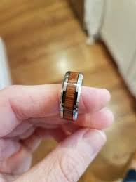 Oahu Men S Tungsten Wedding Ring With Koa Wood Inlay 4mm 6mm 8mm 10mm 12mm Mens Wedding Rings Tungsten Tungsten Wedding Rings Rings