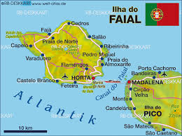 Anders als beispielsweise die kanarischen inseln sind die azoren als urlaubsziel noch wenig bekannt. Karte Von Faial Azoren Insel In Portugal Azoren Welt Atlas De