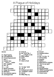 Answers To Crossword A Plague Of Holidays The Urban Legend