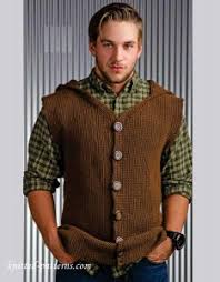 A collection of free knitting patterns of men's knit cardigans. Men S Knitted Vest