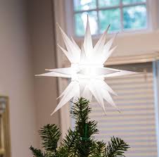 Check spelling or type a new query. Elf Logic 12 Led Moravian Star Tree Topper Bright White 3d Lighted Christmas Star Tree Topper Use As Advent Star Bethlehem Star Or As Holiday Light Decoration White Led