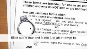 You can get an uncontested divorce only if you and your spouse agree on all issues. Filling Out Divorce Papers For Dummies Youtube